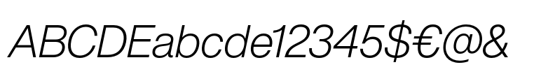 Helvetica® Now Display Light Italic