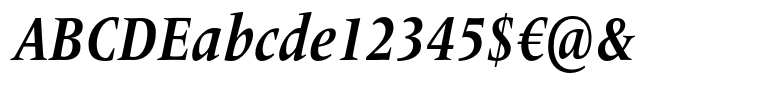 Frutiger® Serif Condensed Bold Italic