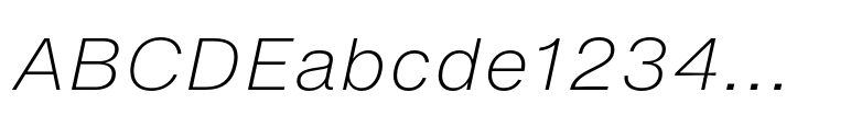 Helvetica® Now Micro ExtraLight Italic
