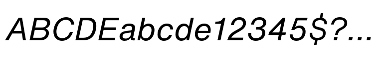 Helvetica® Now Text Italic