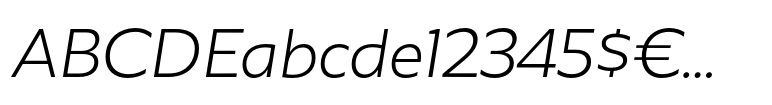 Agile Sans Light Italic
