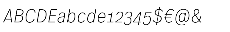 FF Real™ Text Condensed ExtraLight Oblique