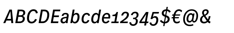FF Real™ Text Condensed Oblique