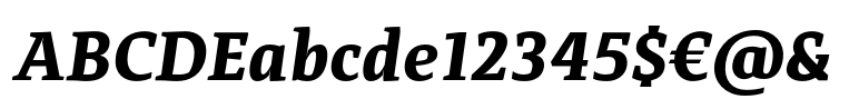 Adagio Serif Bold italic
