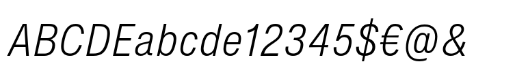 Helvetica Now® Micro Condensed Light Italic