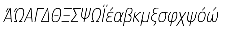 Core Sans M 27 Condensed ExtraLight Italic