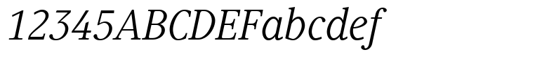 Generis® Serif Regular Italic