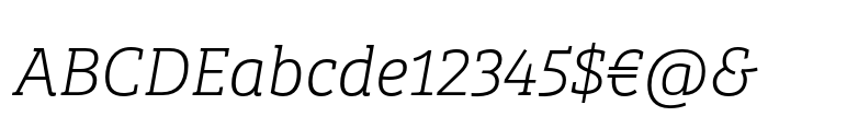 Bree Serif Thin Italic