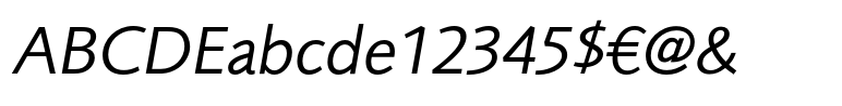 Foundry Sans OT3 Normal Italic