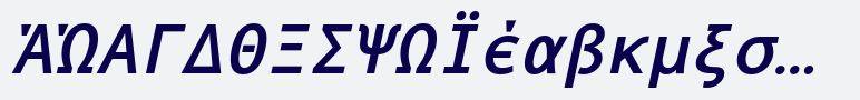 Andale® Mono Paneuropean Bold Italic