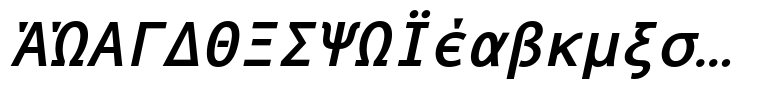 Andale® Mono Paneuropean Bold Italic