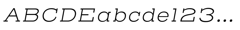 Henderson Slab Basic Extra Light Italic