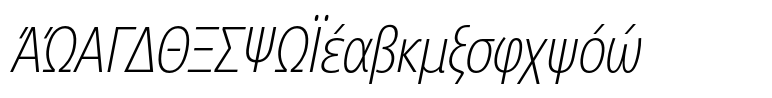 Core Sans N 27 Condensed ExtraLight Italic