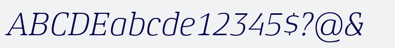 Xenois® Serif Light Italic