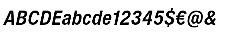 Helvetica® Now Micro Condensed Bold Italic