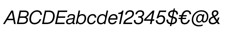 Helvetica® Now Display Italic