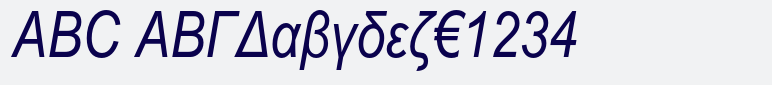 Arial® Greek Narrow Italic