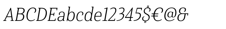 Haboro Serif Condensed Light Italic