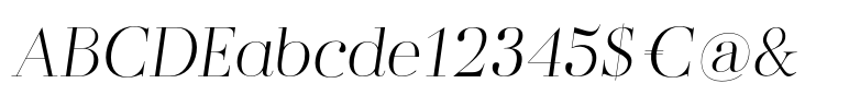Flatline Serif Extra Light Italic