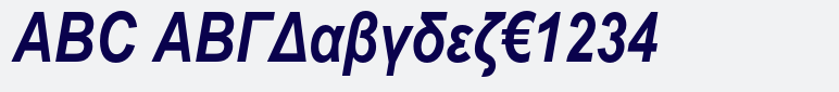 Arial® Greek Narrow Bold Italic