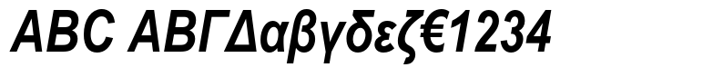 Arial® Greek Narrow Bold Italic
