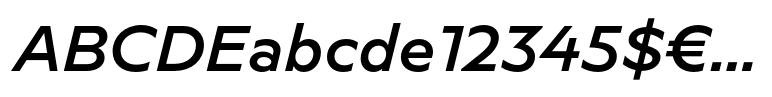Novera Modern Semi Bold Italic