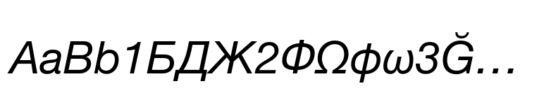 Neue Helvetica® World 56 Italic