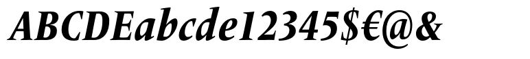 Frutiger® Serif Condensed Heavy Italic