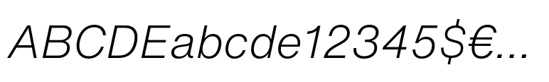 Helvetica Now® Text Light Italic