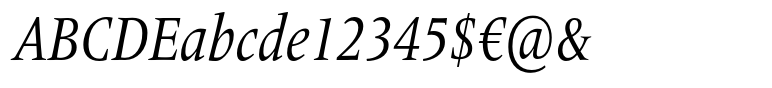 Frutiger® Serif Condensed Italic