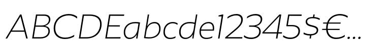 Agile Sans Extra Light Italic