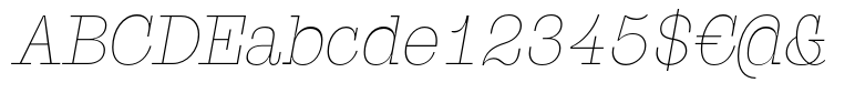 Suomi Slab Serif Thin Italic