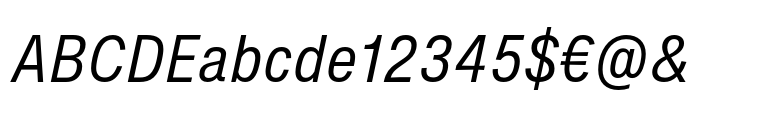 Helvetica® Now Micro Condensed Italic