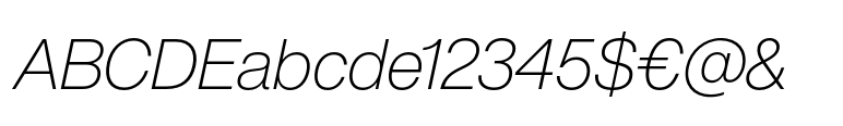 Helvetica® Now Display ExtraLight Italic