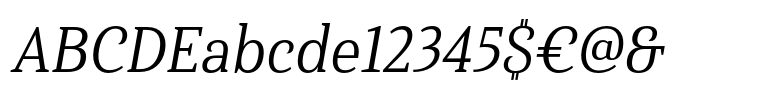 Haboro Serif Condensed Regular Italic