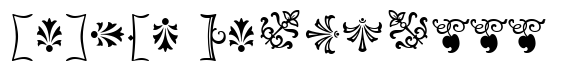 Goudy Fleurons font sample