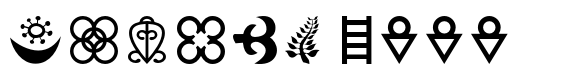 Adinkra Symbols Regular font sample