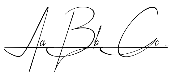 Scriptior Italic font sample