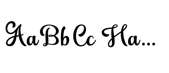 The Milade font sample