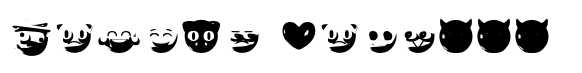 Emofont 1 font sample
