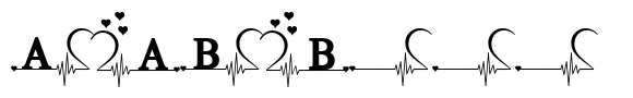 Heart Beat Love font sample