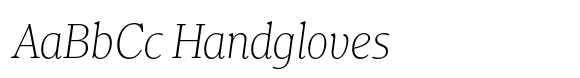 Vinco Text Thin Italic font sample