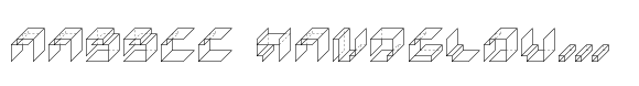 Paper Cube Cube font sample