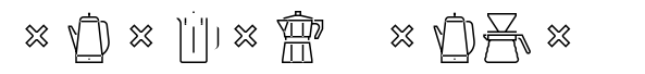 Square Line Icons Coffee Coffee 2 font sample