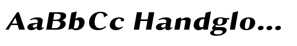 Owning Sans Extra Bold Expanded Slanted image
