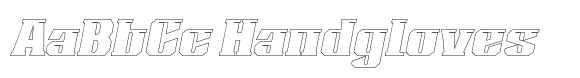 Sugaqi Slant Outline font sample