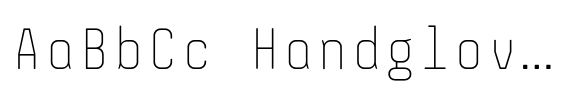 Monostep Rounded Thin font sample