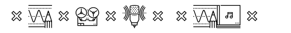 Square Line Icons Design Sound image
