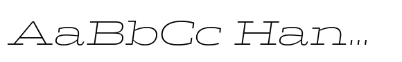 Halogen Slab Pro Greek Thin Oblique font sample