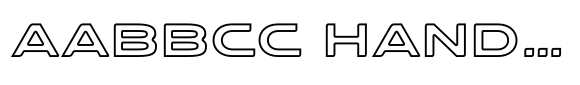 Equines Display Outline Expanded font sample